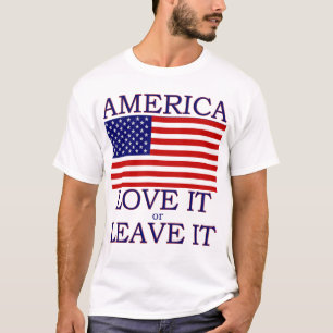Camiseta Los Estados Unidos lo aman o dejan su bandera sign