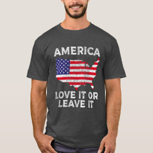 Camiseta Los Estados Unidos lo aman o lo dejan, Pro America