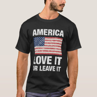 Camiseta Los Estados Unidos Lo Aman O Me Dejan Con La Bande