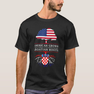 Camiseta Los estadounidenses crecen con Croacia como raíces