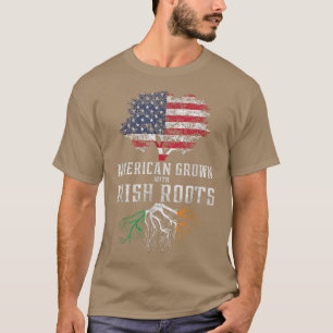 Camiseta Los estadounidenses crecen con Irlanda como raíces