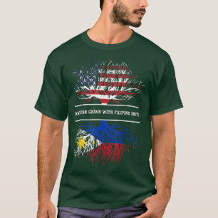 Camiseta Los estadounidenses crecen con raíces filipinas