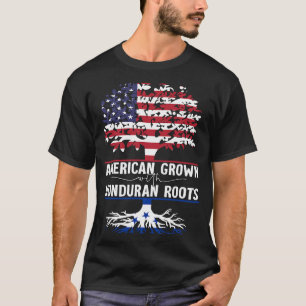 Camiseta Los estadounidenses crecen con raíces hondureñas
