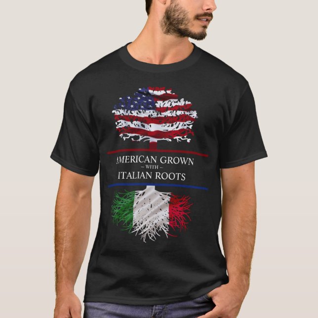 Camiseta Los estadounidenses crecen con raíces italianas (Anverso)