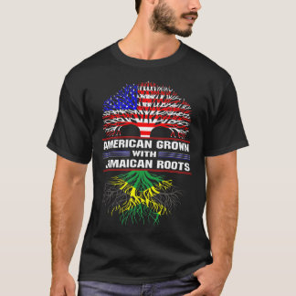 Camiseta Los estadounidenses crecen con raíces jamaiquinas