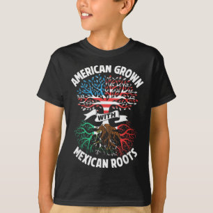 Camiseta Los estadounidenses crecen con raíces mexicanas Mé