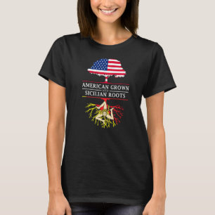 Camiseta Los estadounidenses crecen con raíces sicilianas