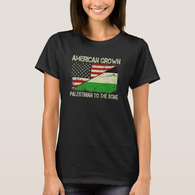 Camiseta Los Estadounidenses Se Hacen Palestinos A La Pales (Anverso)
