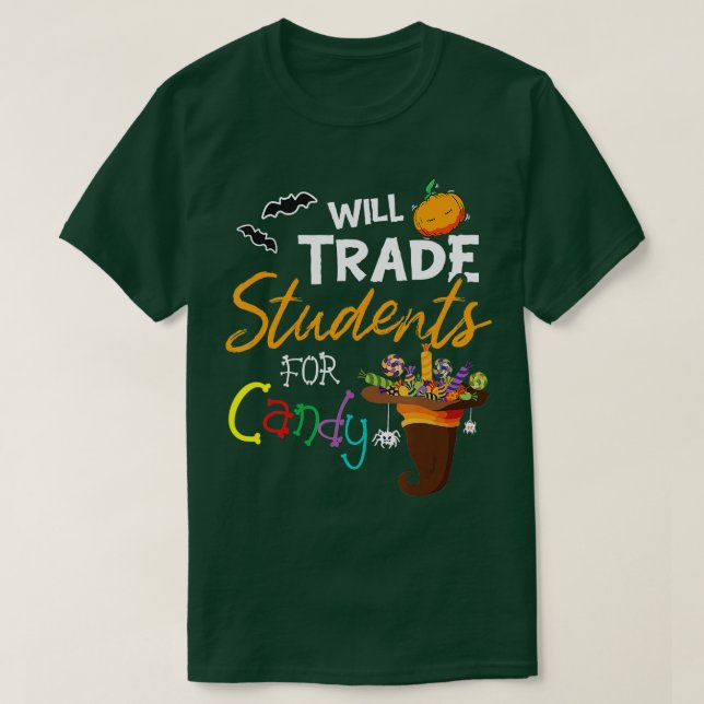 Camiseta ¿Los Estudiantes Comerciales De Candy Halloween Ve (Diseño del anverso)