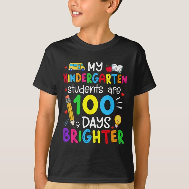 Camiseta Los estudiantes de guardería son 100 días más bril (Anverso)