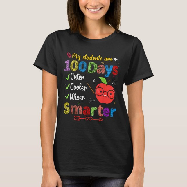 Camiseta Los Estudiantes Son 100 Días Más Inteligentes Cute (Anverso)