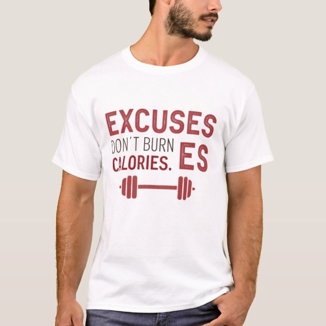 Camiseta Los excesos no queman calorías (Anverso)