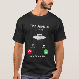 Camiseta Los extranjeros están llamando y debo irme.