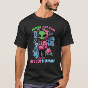 Camiseta Los extraterrestres son divertidos. Frase divertid