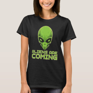 Camiseta Los extraterrestres vienen Cabeza alienígena Festi