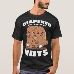 Camiseta Los extremos de Diapered me conducen bebé Nuts