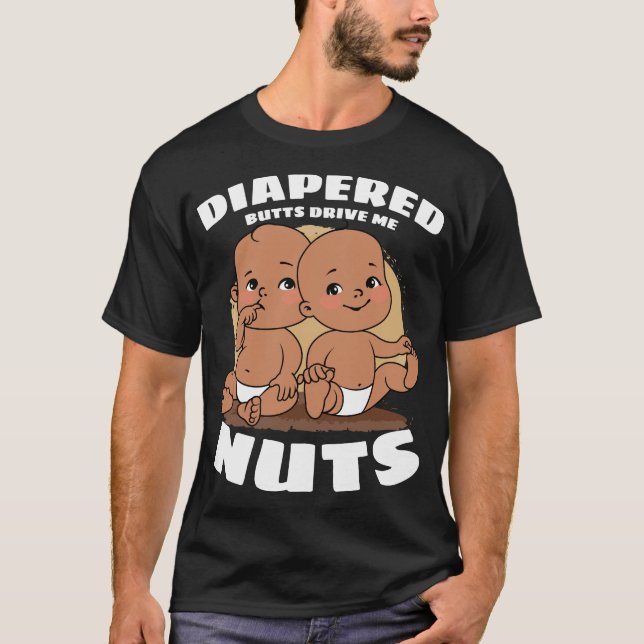 Camiseta Los extremos de Diapered me conducen bebé Nuts (Anverso)