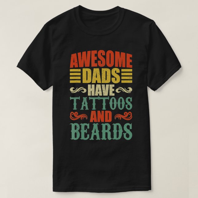 Camiseta Los Fabulosos Padres Tienen Un Tatuaje Y Una Barba (Diseño del anverso)