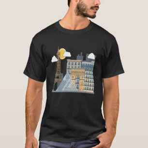 Camiseta Los Famosos Edificios De París - La Torre Eiffel