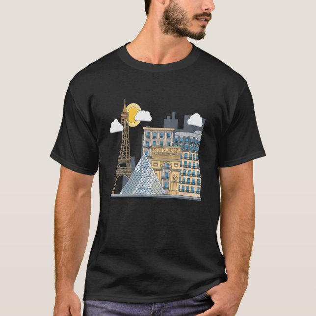 Camiseta Los Famosos Edificios De París - La Torre Eiffel - (Anverso)
