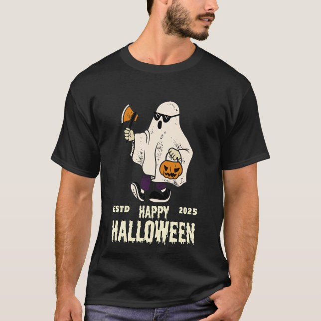 Camiseta Los fantasmas de Halloween se mueven en las sombra (Anverso)
