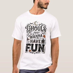 Camiseta Los fantasmas solo quieren divertirse Diseño vecto