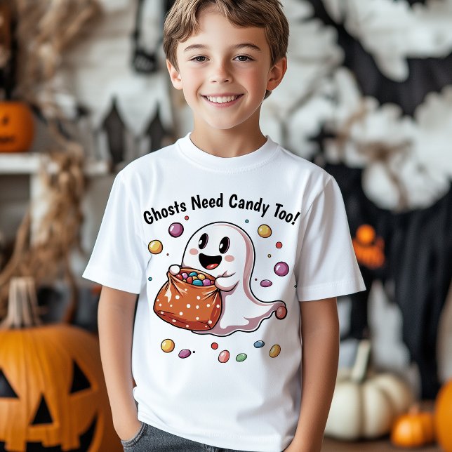 Camiseta ¡Los Fantasmas También Necesitan Candy! Halloween  (Ghosts Need Candy Too! Halloween T-Shirt)