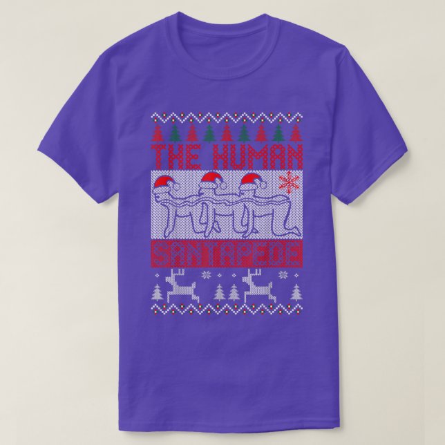 Camiseta Los feos Navidades humanos Santapede sudan navidad (Diseño del anverso)