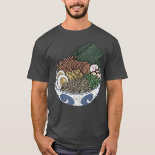 Camiseta Los Fideos Japoneses De Alimentos De Ramen Aman Pa