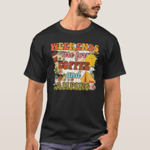 Camiseta Los Fines De Semana Hippie Retro Boho Son Para Caf