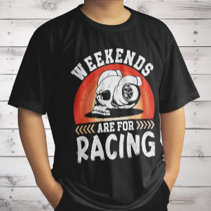 Camiseta Los fines de semana son para carreras divertido ar