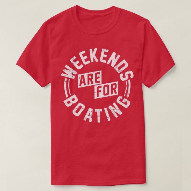 Camiseta Los fines de semana son para el barco (Diseño del anverso)
