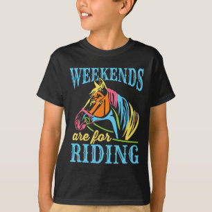 Camiseta Los Fines De Semana Son Para Montar Caballos Ecues