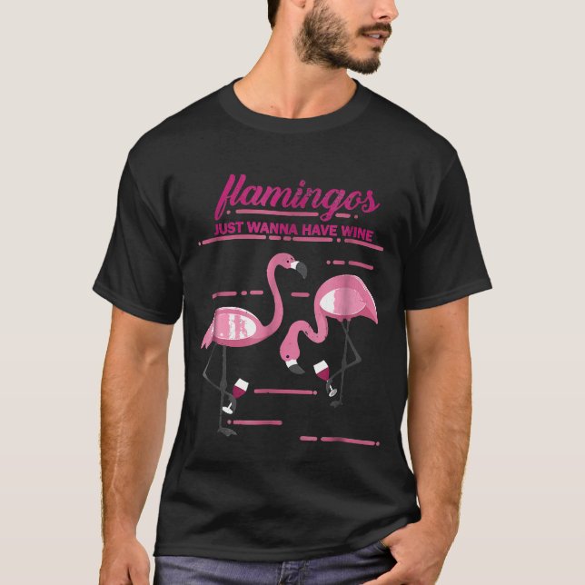 Camiseta Los flamencos solo quieren tener a hombres diverti (Anverso)