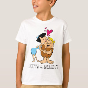 Camiseta Los Flintstones el   Betty Barney que se besa