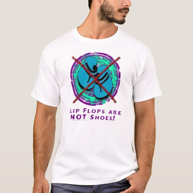 Camiseta ¡Los flips-flopes no son zapatos! (Anverso)