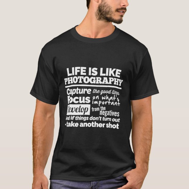 Camiseta Los fotógrafos de SHIRT Life es como... Captura, e (Anverso)