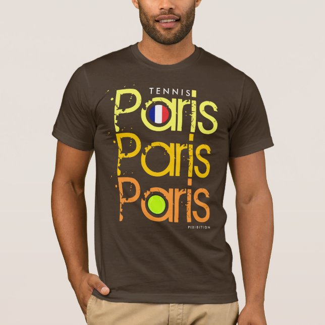 Camiseta Los franceses del tenis de París abren la (Anverso)