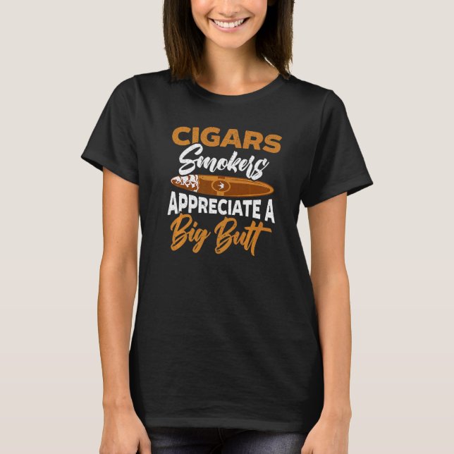 Camiseta Los fumadores de puros aprecian un cigarrillo de c (Anverso)