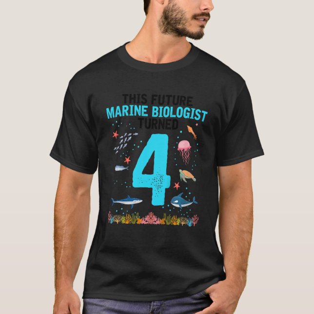 Camiseta Los futuros diseños de biólogo marino infantil par (Anverso)