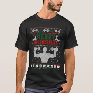 Camiseta Los Gainsmas de Feliz ganan peso Levantando Navida