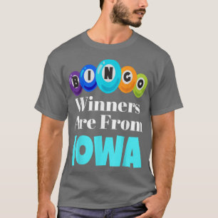 Camiseta Los Ganadores De Bingo Son De Iowa Divertido Juego