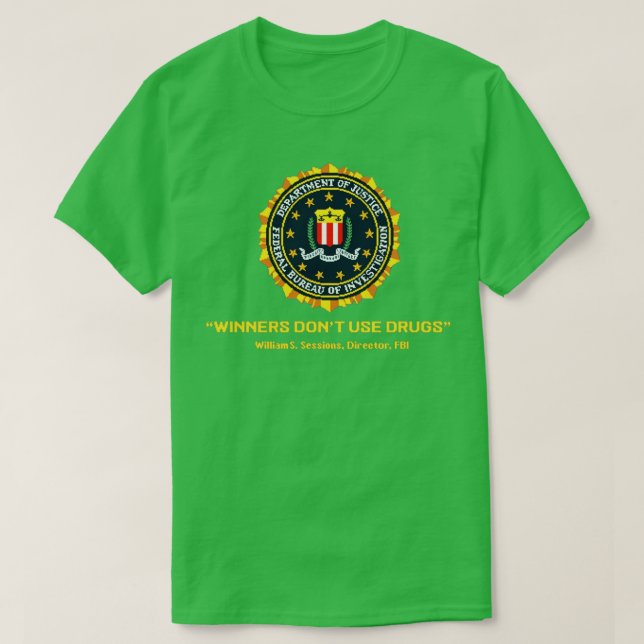 Camiseta Los ganadores no usan drogas (Diseño del anverso)