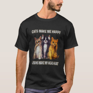 Camiseta Los gatos bonitos me hacen feliz a los seres human
