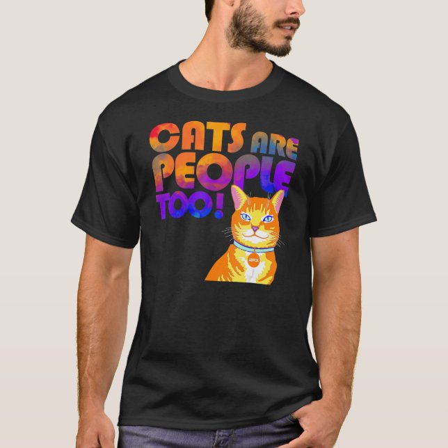 Camiseta Los Gatos De Aspca Son Personas Demasiado Ligeras (Anverso)