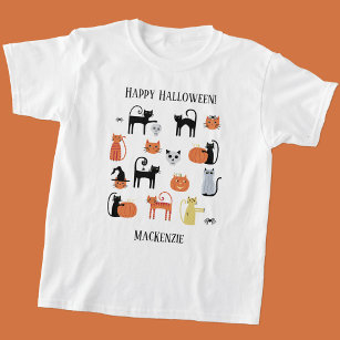 Camiseta Los gatos de Halloween tienen miedo de ser persona