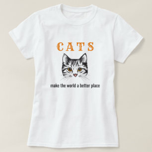 Camiseta Los gatos de personalizable hacen del mundo un lug