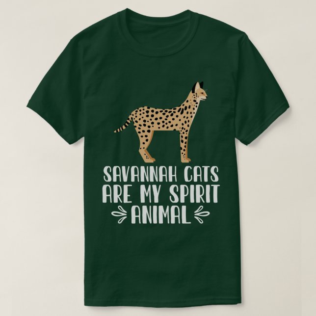 Camiseta Los gatos de Savannah son mi animal espiritual (Diseño del anverso)