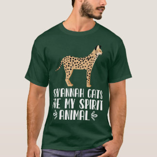 Camiseta Los gatos de Savannah son mi animal espiritual
