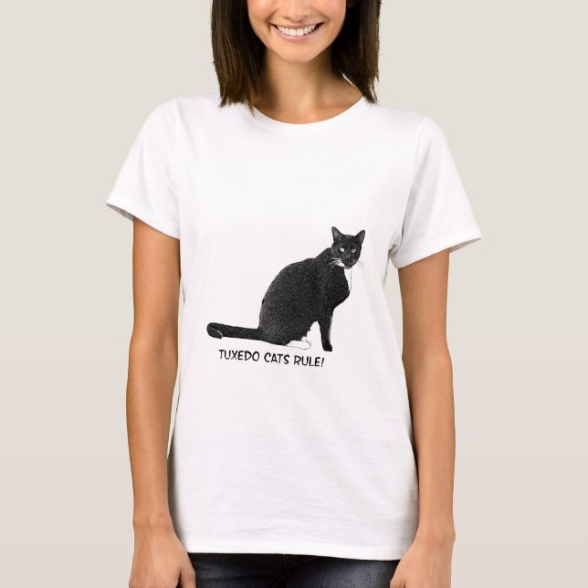 Camiseta ¡Los gatos de Tuxedo gobiernan! (Anverso)